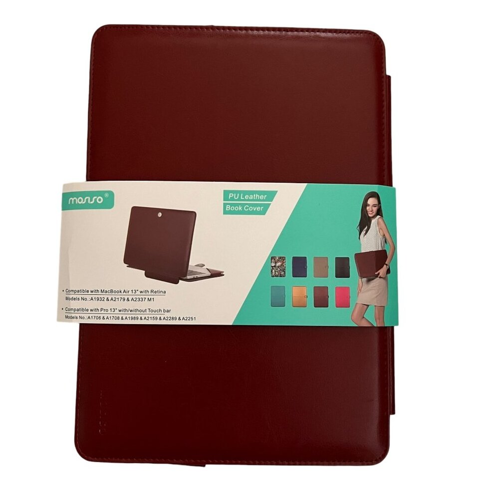 NWT Mosiso Premium Quality PU Leather Cover Stand MacBook Air/Pro 13" SE…